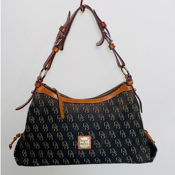 Dooney and Bourke Original Design Shoulder Bag - Monogram Logo - 16" x 9" x 6" - Picture 1 of 14